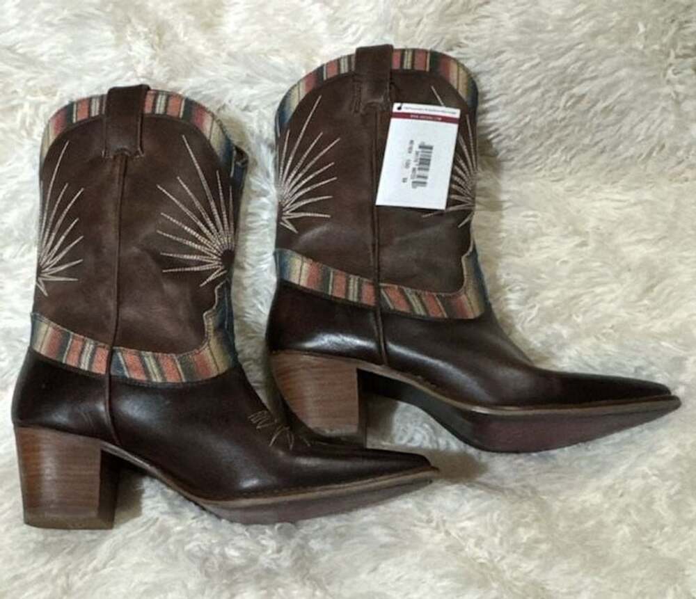 Nocona Conchita Brown Serape Western Boots ME1924 Size 10B